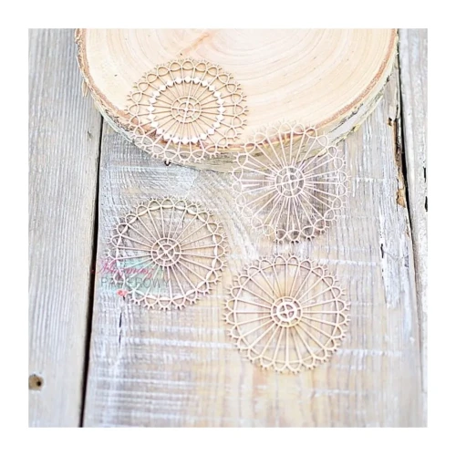 Koronkowe rozetki - tekturka ozdobna