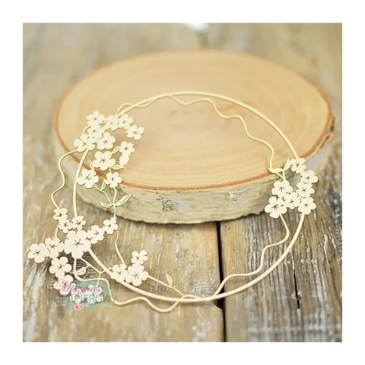 Okrągła ramka japońska wiśnia - tekturka ozdobna