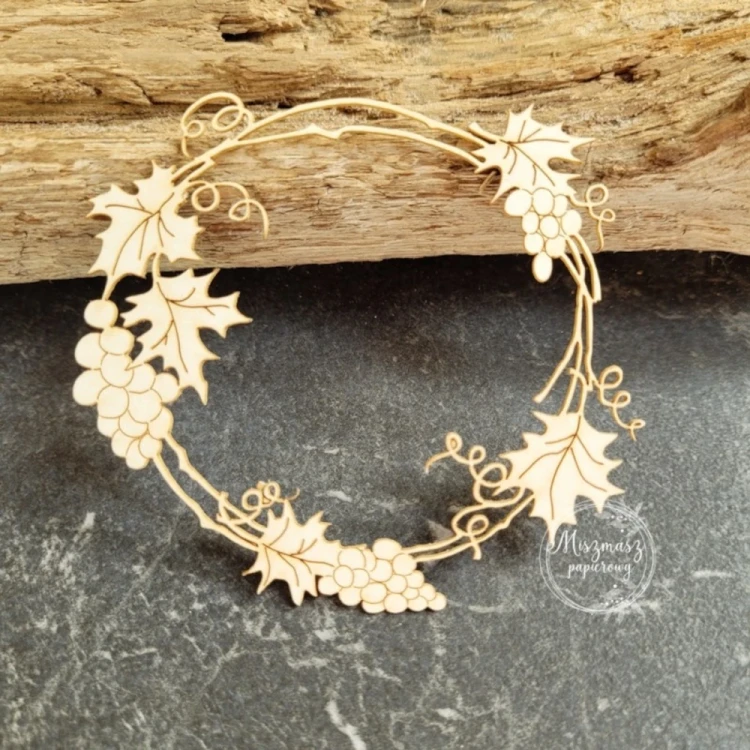 Ramka z Winogronami - tekturka ozdobna