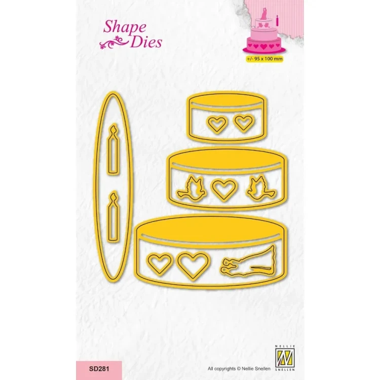 Ślubny Tort Wykrojniki Nellie Snellen 14 sztuk