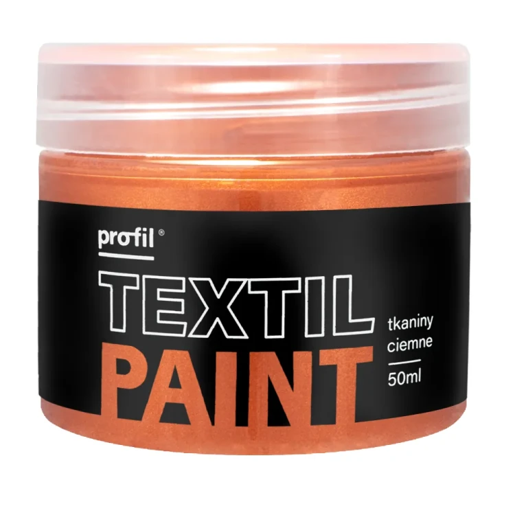 Miedziana farba metaliczna do ciemnych tkanin Textil Paint 50ml