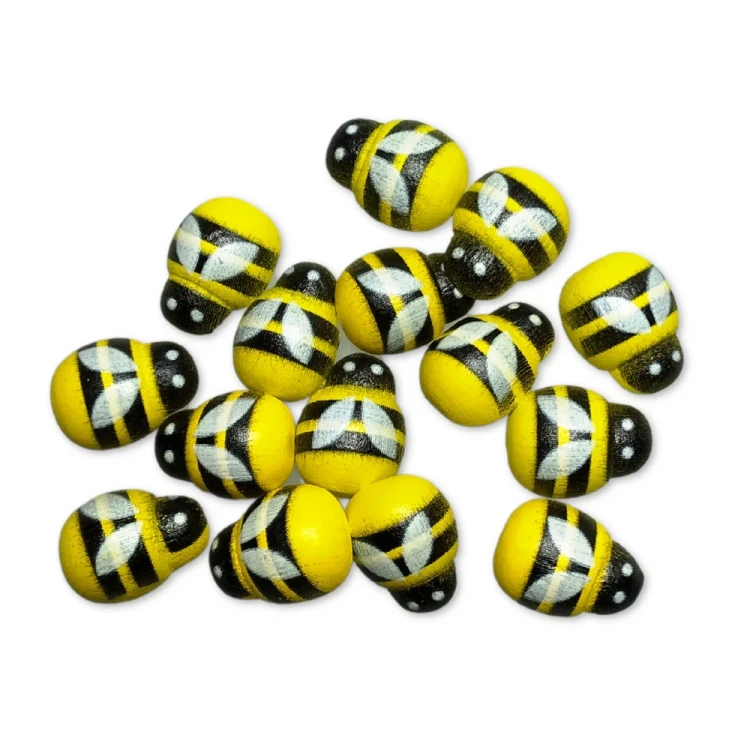 Pszczółki drewniane 10x13 mm 15 sztuk