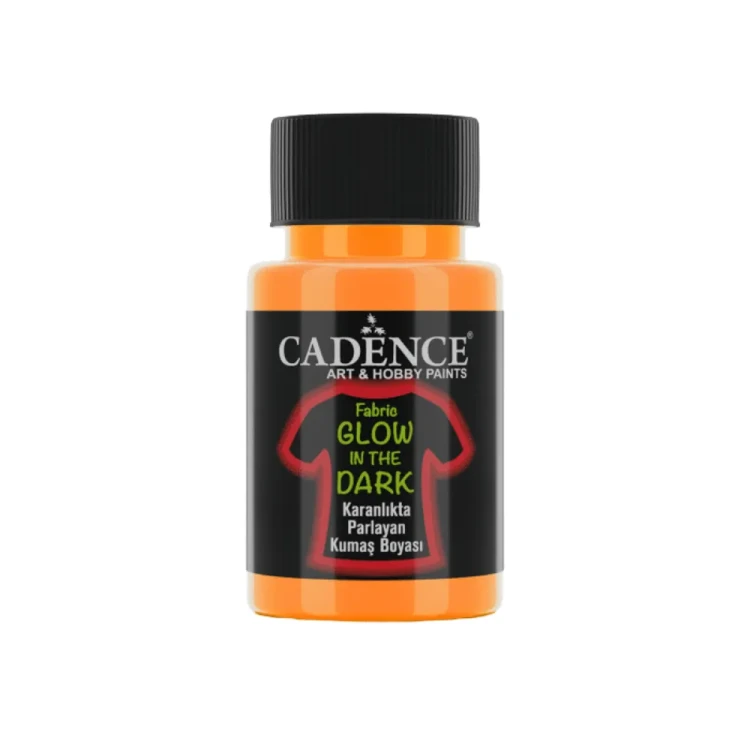 Farba świecąca w ciemności do tkanin Pomarańczowa 50ml