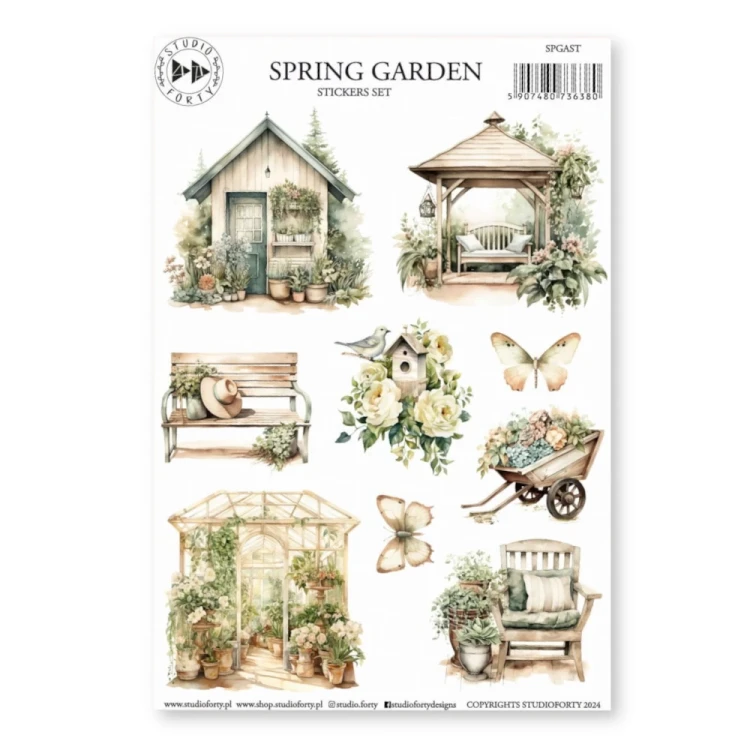 Spring Garden Naklejki Kolorowe Papierowe | Sklep dla Kreatywnych