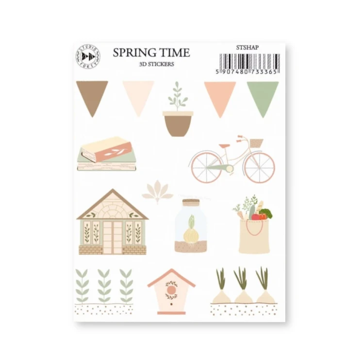 Spring Time Naklejki Wypukłe Kształty | Sklep dla Kreatywnych