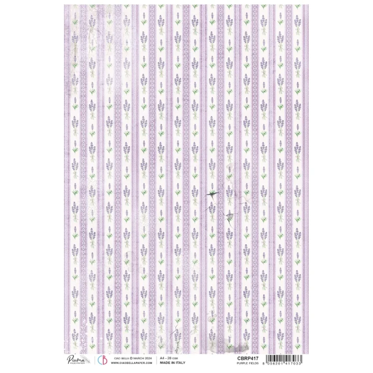 Papier Ryżowy A4 Piuma Purple Fields