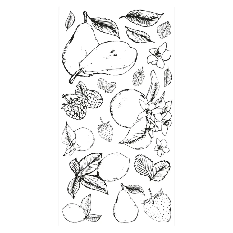 Zestaw Stempli Botanical Fruit • Sizzix • 17 sztuk