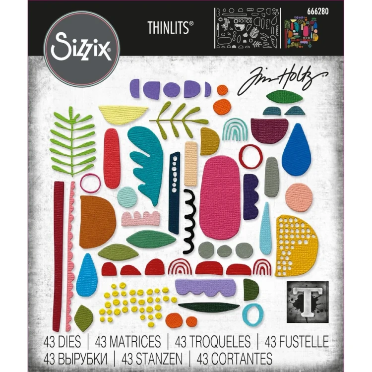 Wykrojniki Thinlits Abstract Elements 43 sztuki
