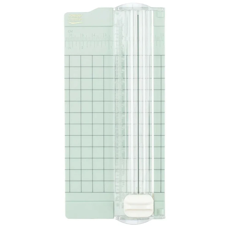 Mini obcinarka do papieru 6,5x15,3 cm Miętowa