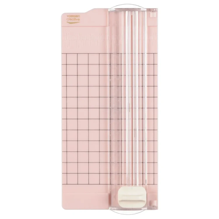 Mini obcinarka do papieru 6,5x15,3 cm Różowa