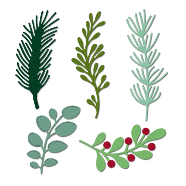 Wykrojniki Leśne Gałązki 5 sztuk