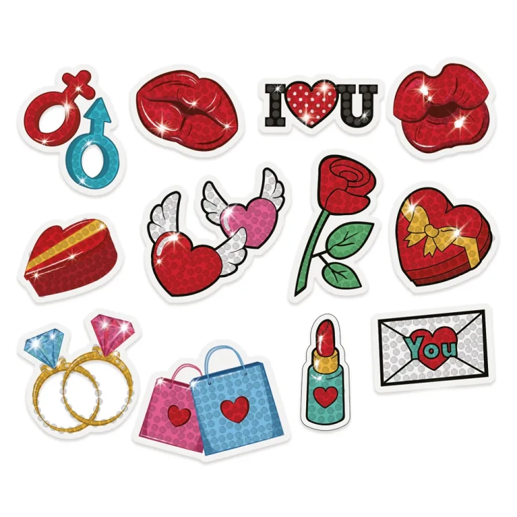 Haft Diamentowy Naklejki Love