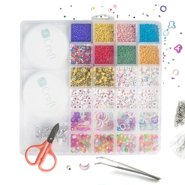 Zestaw Koralików do Wyrobu Biżuterii z Akcesoriami Mix Wzorów