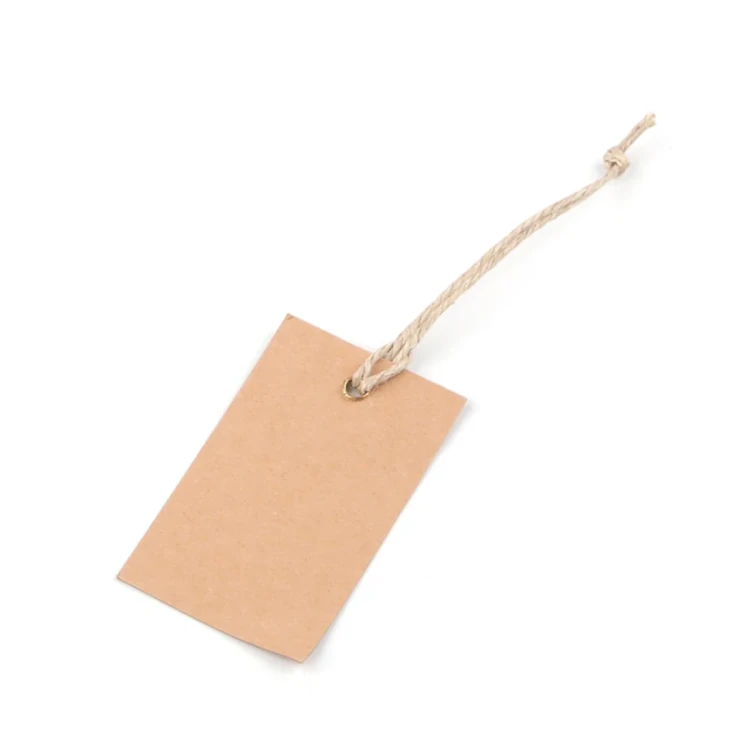 Metki Papierowe z Metalowym Oczkiem i Sznurkiem 4x7 cm 20 sztuk