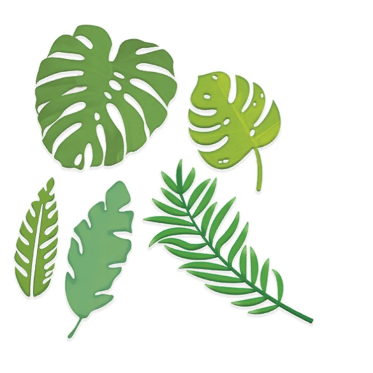 Zestaw wykrojników Liście Egzotyczne 5 sztuk