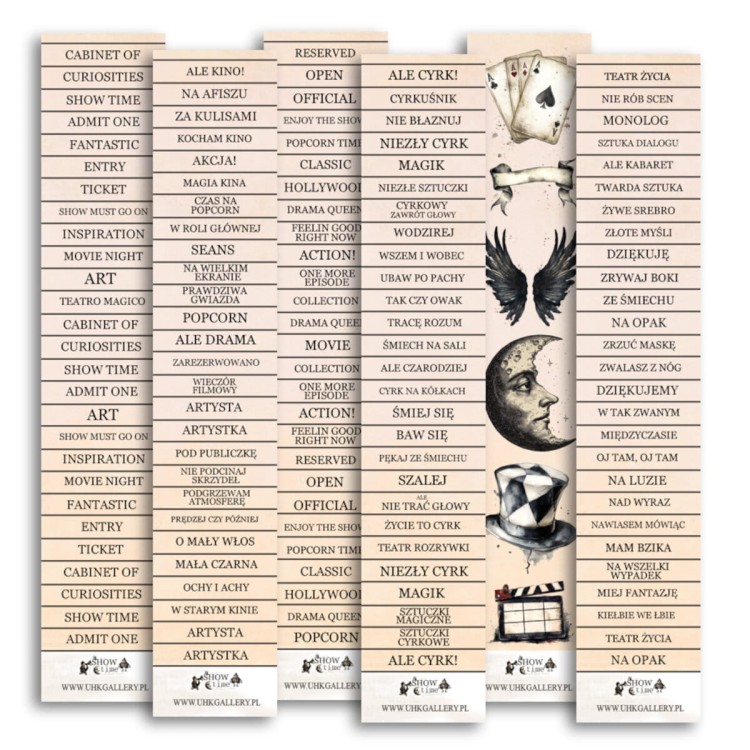 Zestaw pasków Show Time - UHK Gallery - 5x30 cm