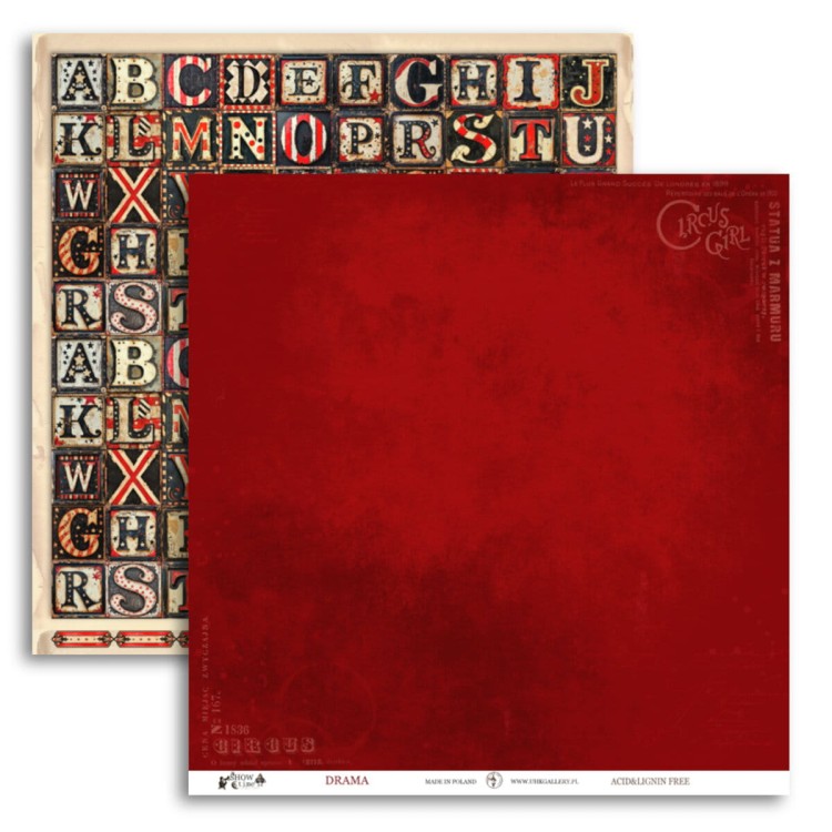 Papiery scrapbookingowe Show Time Drama - UHK Gallery - 30x30 cm