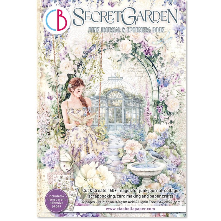 Ephemera Book Secret Garden A4 32 arkusze - Ciao Bella