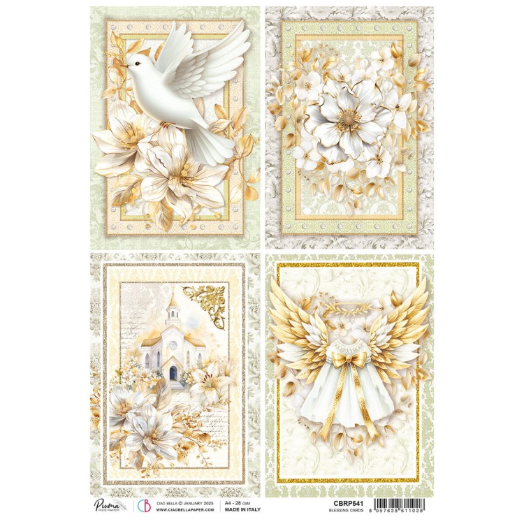 Papier Ryżowy A4 Blessing Cards - Ciao Bella