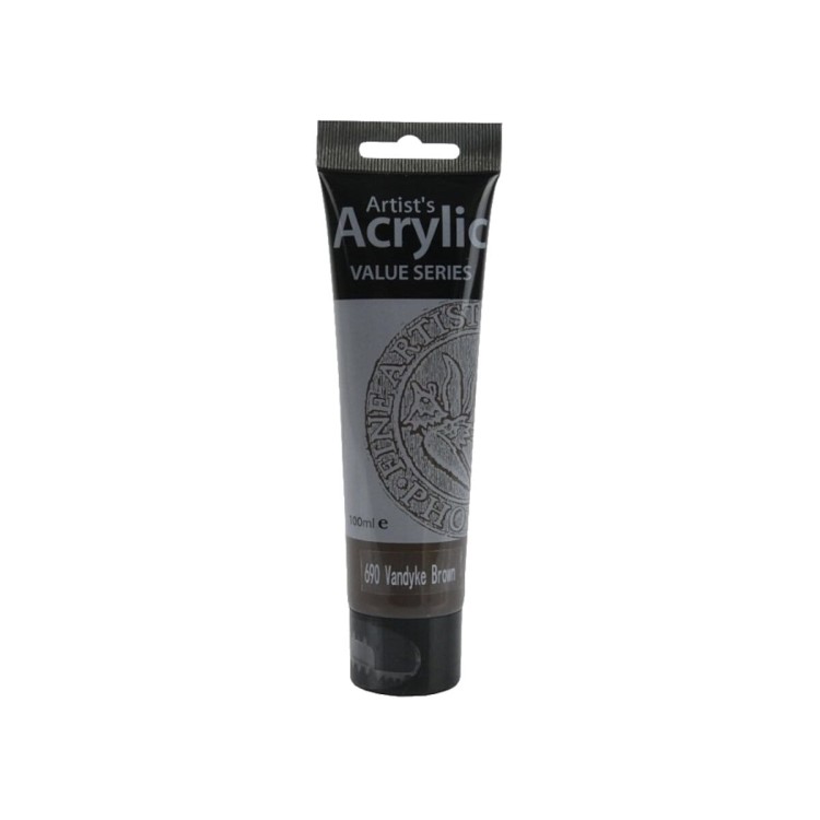 Farba akrylowa Phoenix - Vandyke Brown 690 100ml