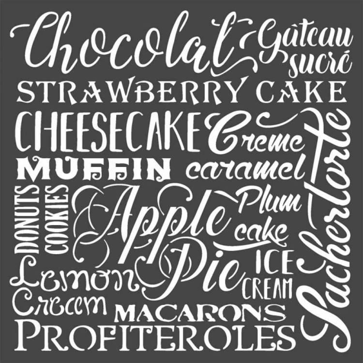 Szablon 3D Stamperia Sweety Napisy Chocolate 18x18cm