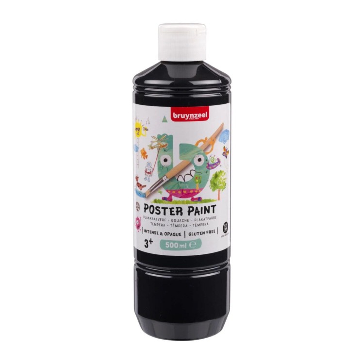 Farba Plakatowa Czarna 500 ml
