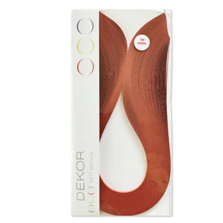 Paski do quillingu Brązowe 3mm 42cm 200 sztuk