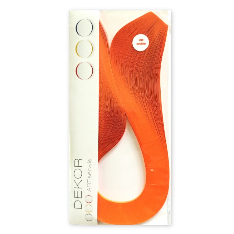 Paski do quillingu Pomarańczowe 3mm 42cm 200 sztuk