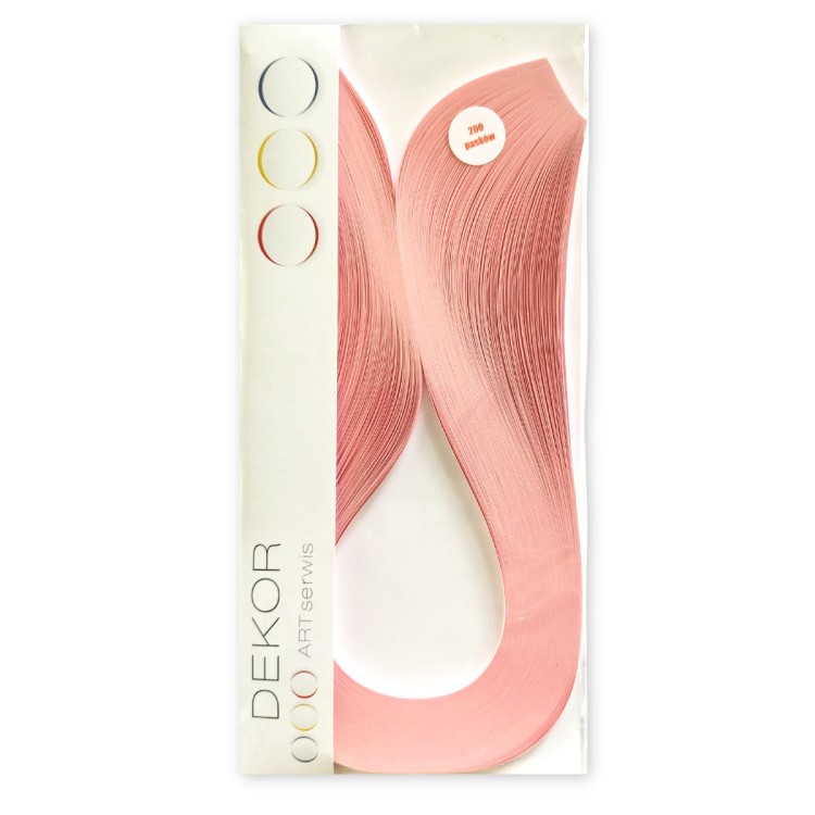 Paski do quillingu Różowe 3mm 42cm 200 sztuk