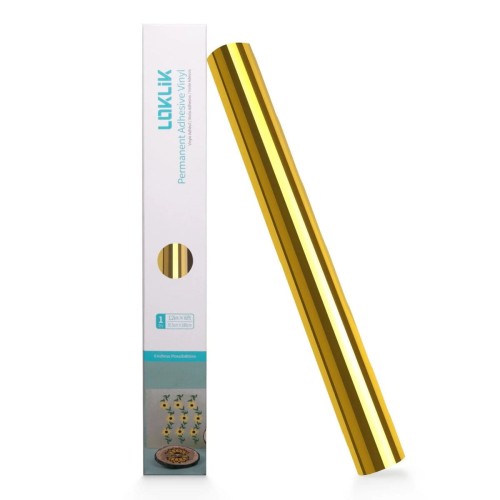 Folia winylowa samoprzylepna metaliczna - Złota 30,5 x 180 cm