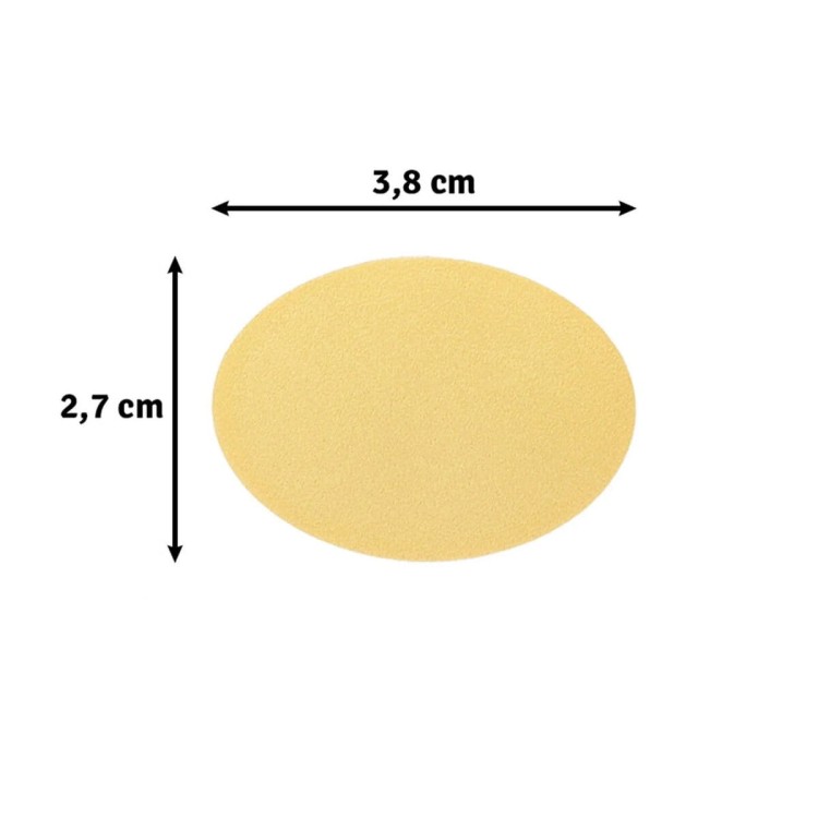 Wymiary wyciętego owalu 3,8 x 2,7 cm