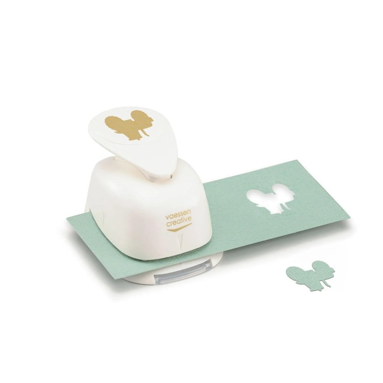 Dziurkacz ozdobny wycina kształty, dzięki czemu wykorzystasz zarówno wycięty element, jak i wzór powstały w papierze