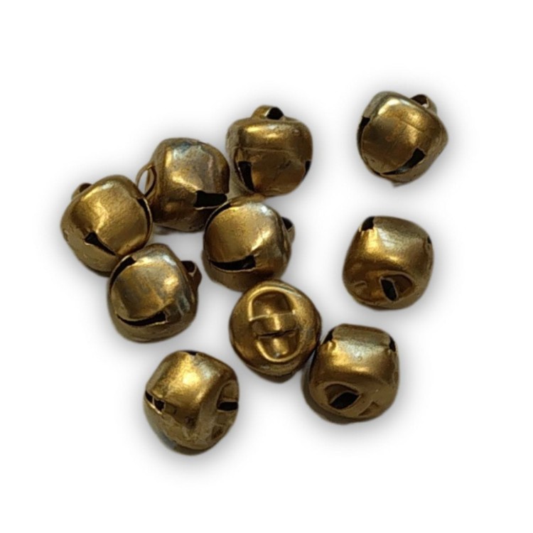 Dzwoneczki metalowe Złote 10 sztuk