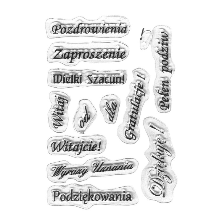 Polskie napisy stemple silikonowe