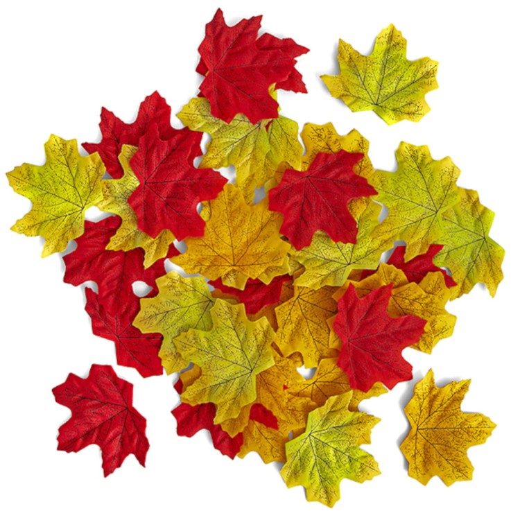 Liście Materiałowe Jesienne dpCraft 7-8 cm 48 sztuk