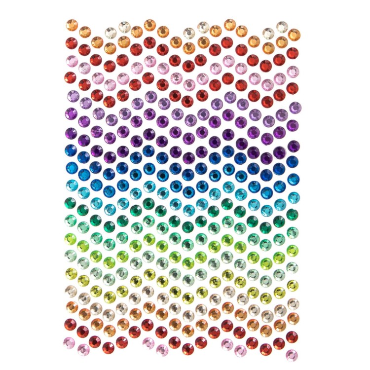 Kryształki Samoprzylepne Rainbow Dust dpCraft 6 mm 337 sztuk