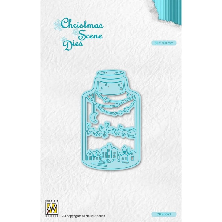 Wykrojnik Zimowa Scena w Butelce