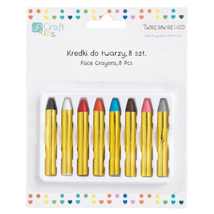 Kredki do malowania twarzy 8 sztuk dpCraft