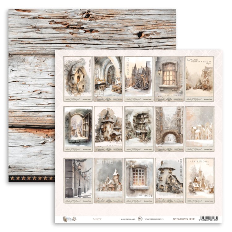 Papiery scrapbookingowe White Whispers Misty UHK Gallery 30 x 30 cm