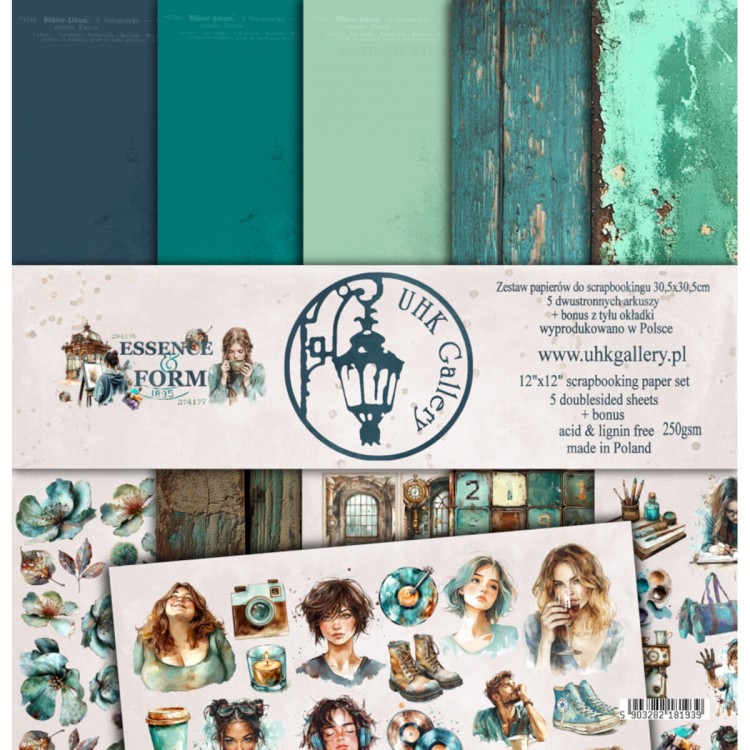 Zestaw papierów scrapbookingowych Essence and Form UHK Gallery 30 x 30 cm
