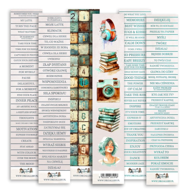 Zestaw pasków scrapbookingowych Essence and Form UHK Gallery 5 x 30 cm