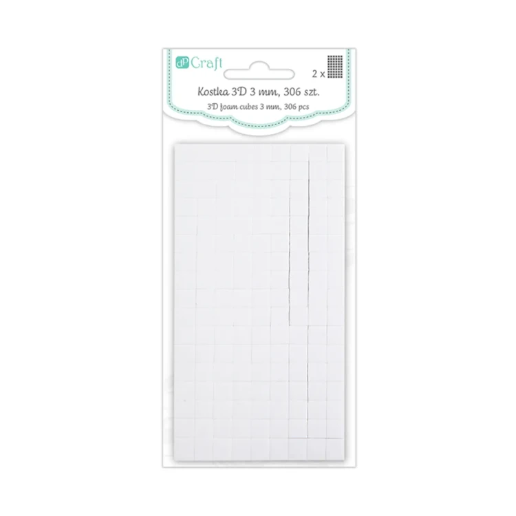 Kostki 3D 7 x 7 x 3 mm 306 sztuk