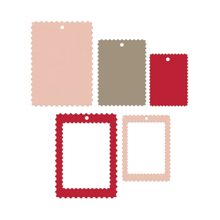 Zestaw wykrojników tagi znaczki 3 sztuki