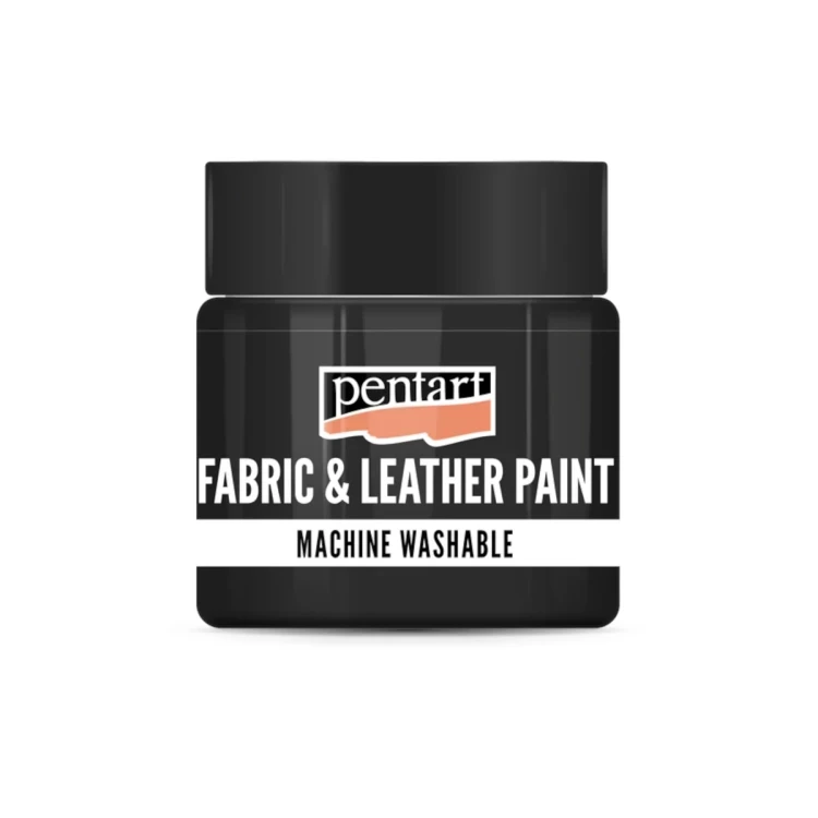 Farba do tkanin i skóry Czarna Pentart 50 ml