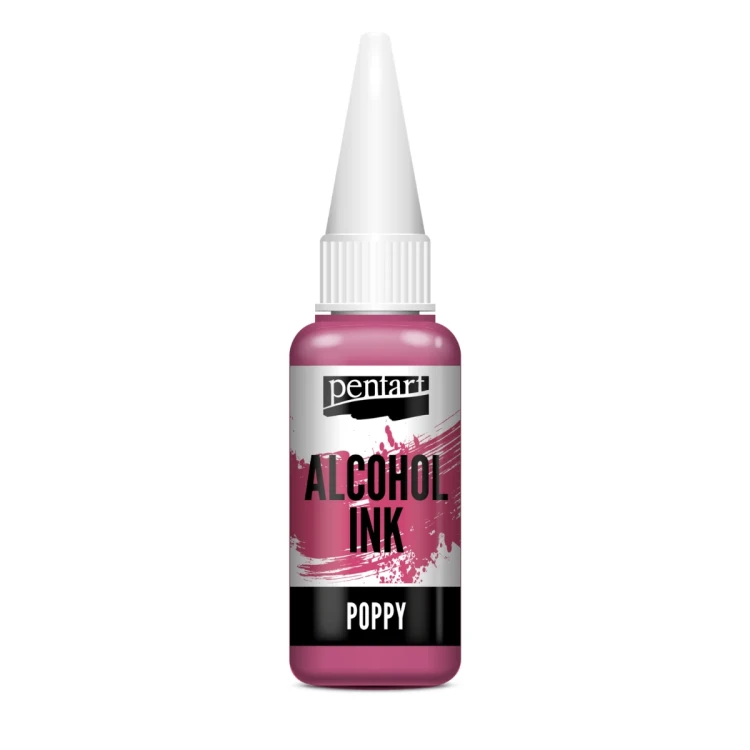 Tusz alkoholowy Media Ink Pentart Poppy czerwony makowy 20 ml