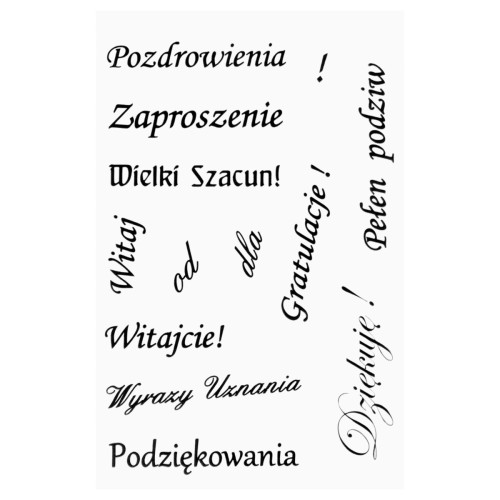 Silikonowe stemple z polskimi napisami