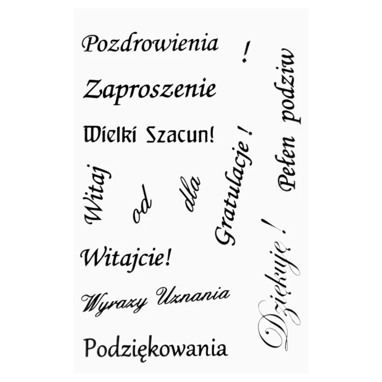 Silikonowe stemple z polskimi napisami
