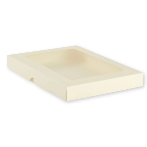 Pudełko z okienkiem A5 Kremowe niskie 15,8 x 22 cm Rzeczy z Papieru