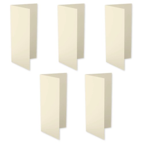 Baza do kartki DL Pozioma Kremowa 10 x 21 cm Rzeczy z Papieru 5 sztuk