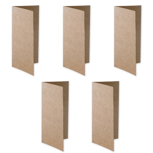 Baza do kartki DL Pozioma Kraft 10 x 21 cm Rzeczy z Papieru 5 sztuk